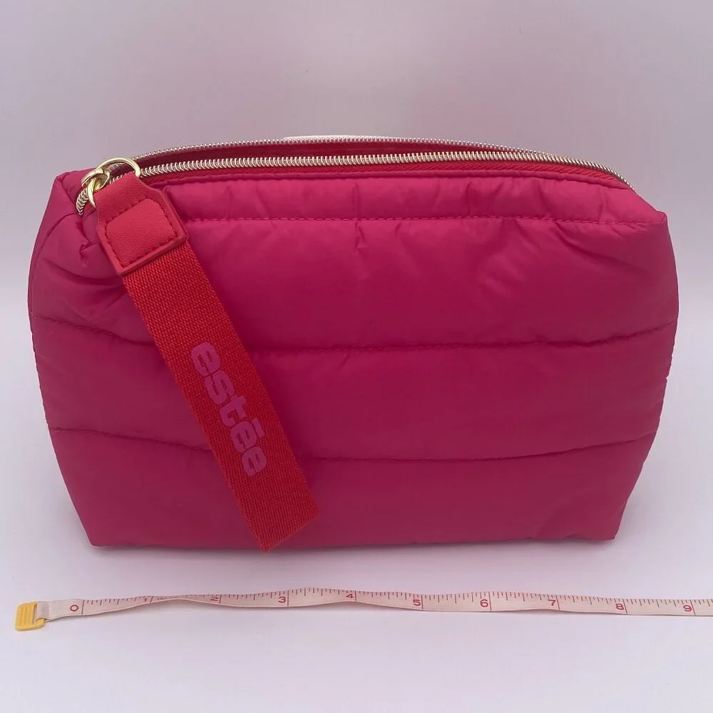 Estee Lauder Beauty Set-Air Pink Pouch,Lipstick,Mascara,Serum,Re-Nutriv-8pc-NEW